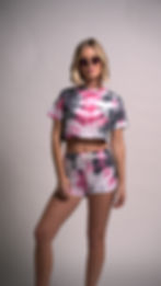 Get Ready for Summer Vibes with a Women's Tie Dye Crop Top and Short Set