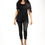 Thumbnail: Women's Short Sleeve Fringed Criss Cross Mini Dress/Tunic Top