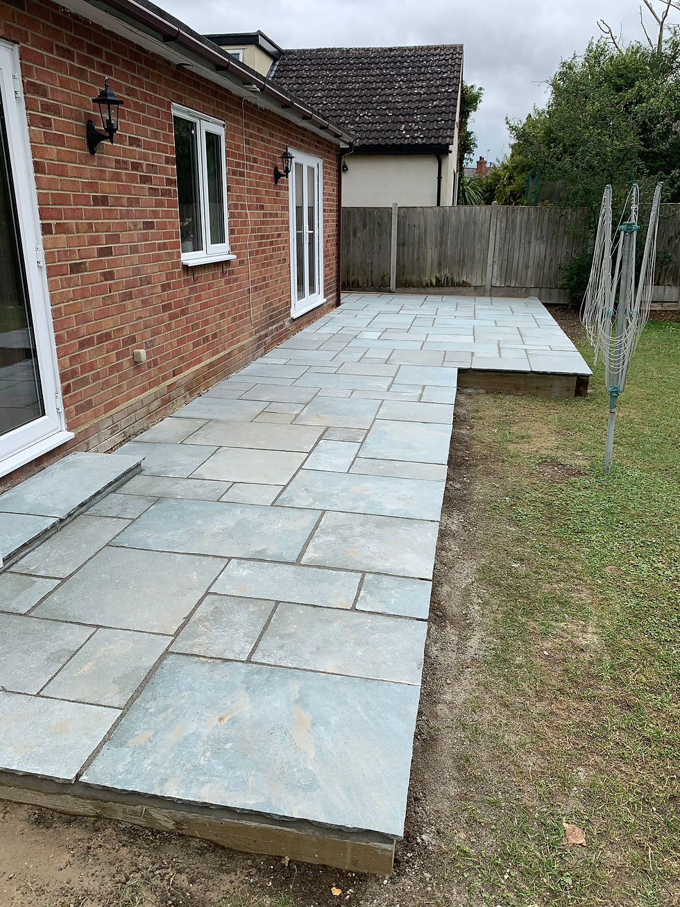 The finished patio - amazing transformation!