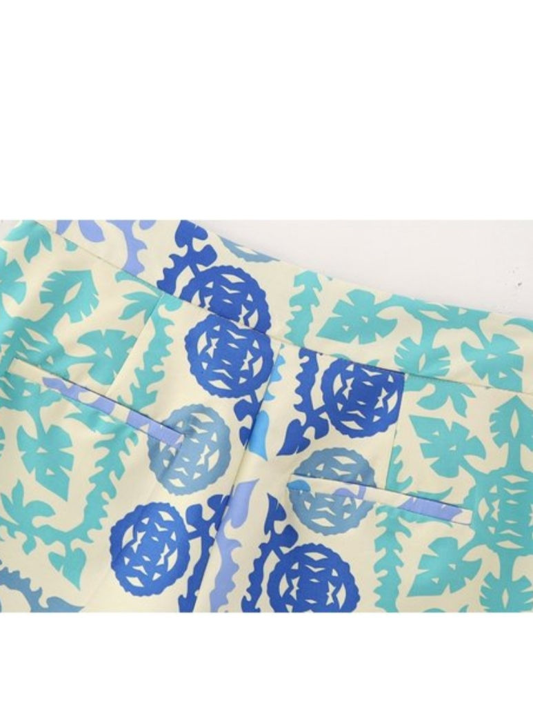Thumbnail: Aqua Geo Print Shorts