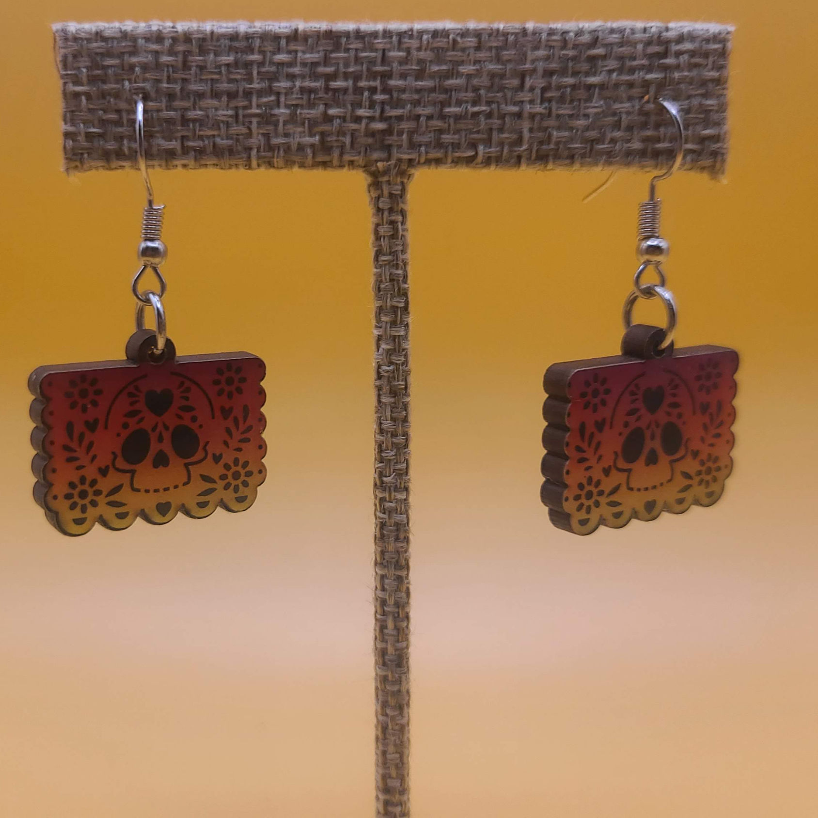 Earrings-Papel Picado-Dia de Los Muertos
