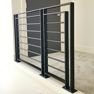 Horizontal rod guardrail