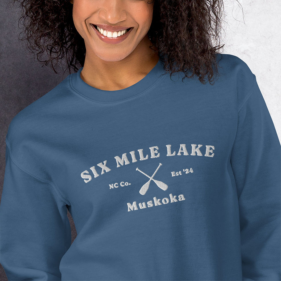 Thumbnail: Six Mile Lake Embroidered Crewneck - Unisex