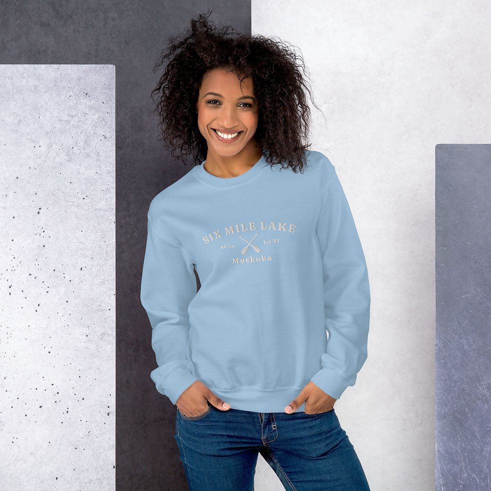 Thumbnail: Six Mile Lake Embroidered Crewneck - Unisex