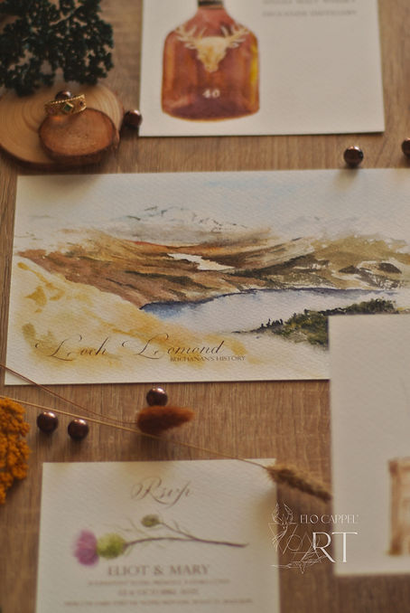Cadeau invité mariage aquarelle