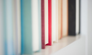 books in a line