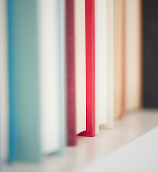 books in a line