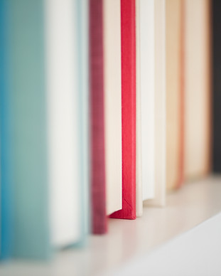 books in a line