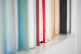 books in a line