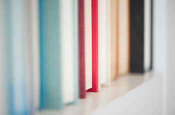 books in a line