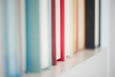 books in a line