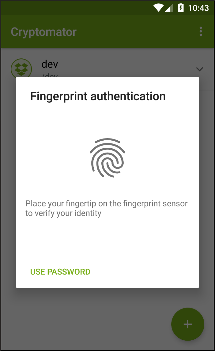setup fingerprint authentication android