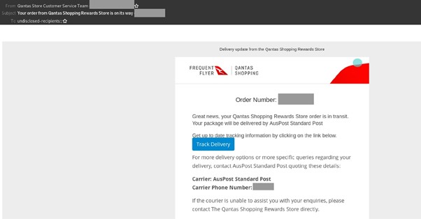 Example of scam emails