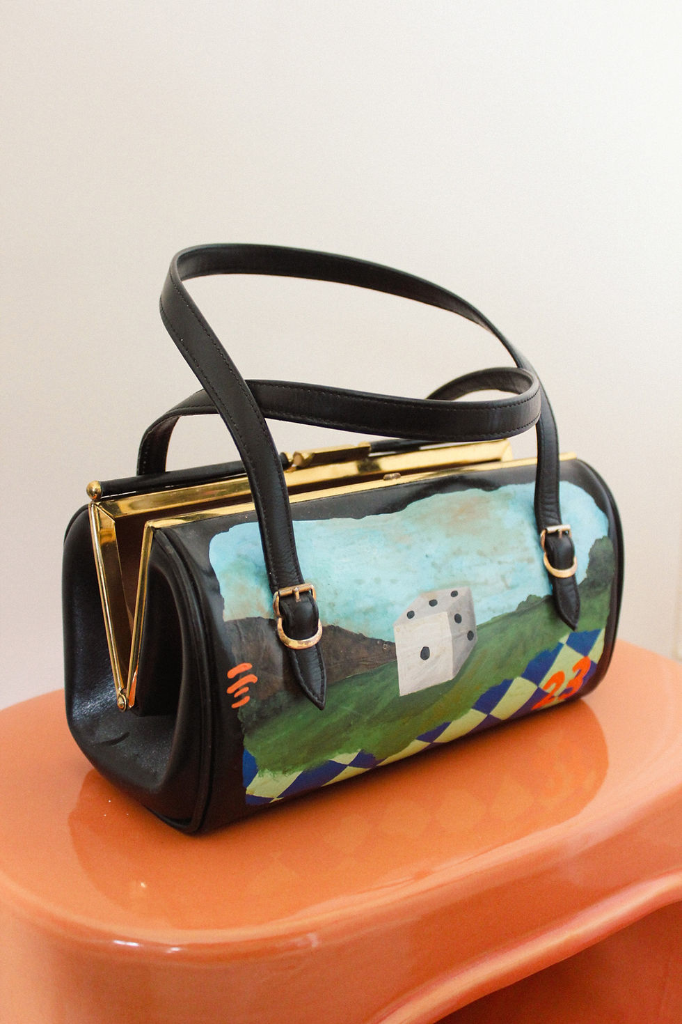 Thumbnail: Roll the dice | Painted vintage bag