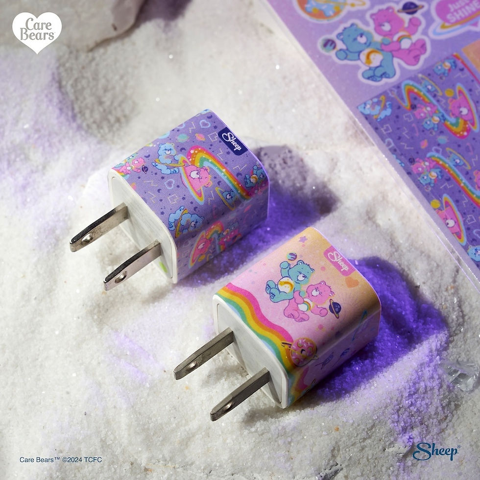 ภาพขนาดย่อ: สติ๊กเกอร์ติดหัวชาร์จ iPhone Charger Wrap อแดปเตอร์ชาร์จ Care Bears