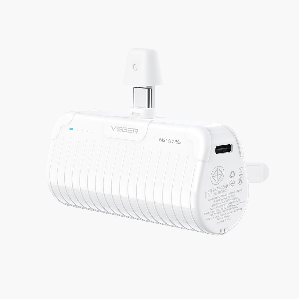 ภาพขนาดย่อ: แบตเตอรี่สำรอง Veger Powerbank P5-C Pro พาวเวอร์แบงค์ ชาร์จเร็ว พาสเทล