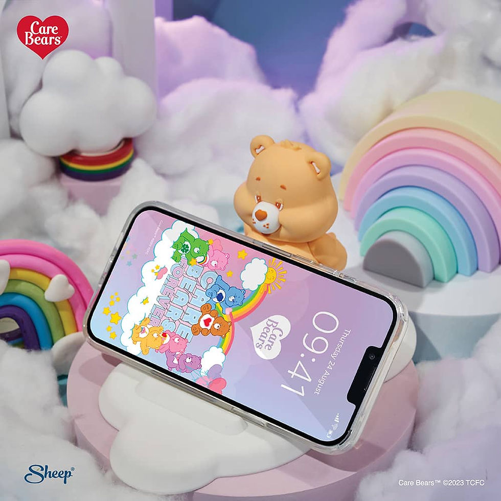 ภาพขนาดย่อ: ที่ตั้งมือถือไอโฟน ลาย Care Bears ของแท้ พร้อมส่ง