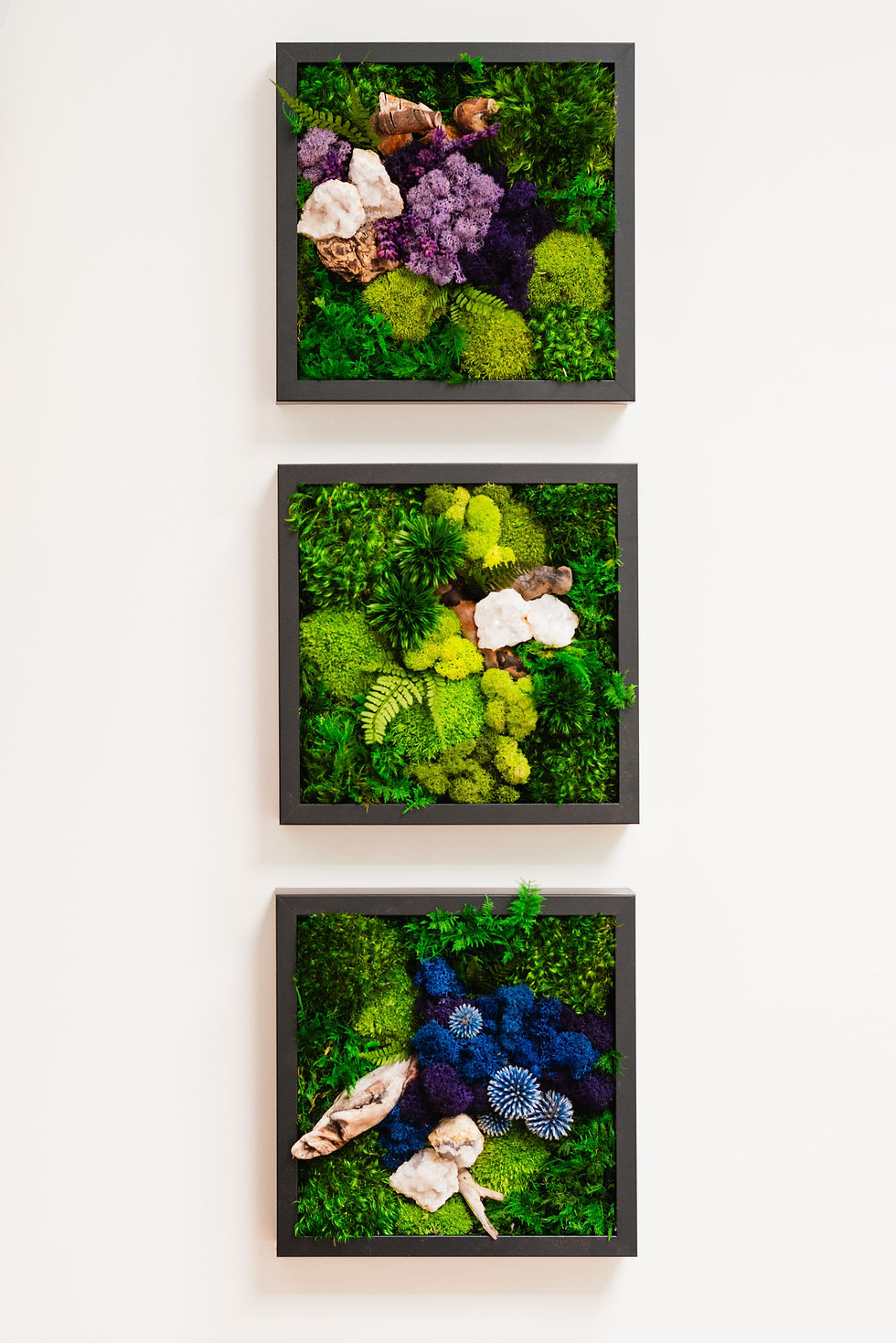 Thumbnail: Chakra Series | Moss Art with Crystals & Energy Alignment (Square/Rectangle)