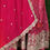 Thumbnail: Anarkali Party Wear Suit in Silk : Orange-Magenta