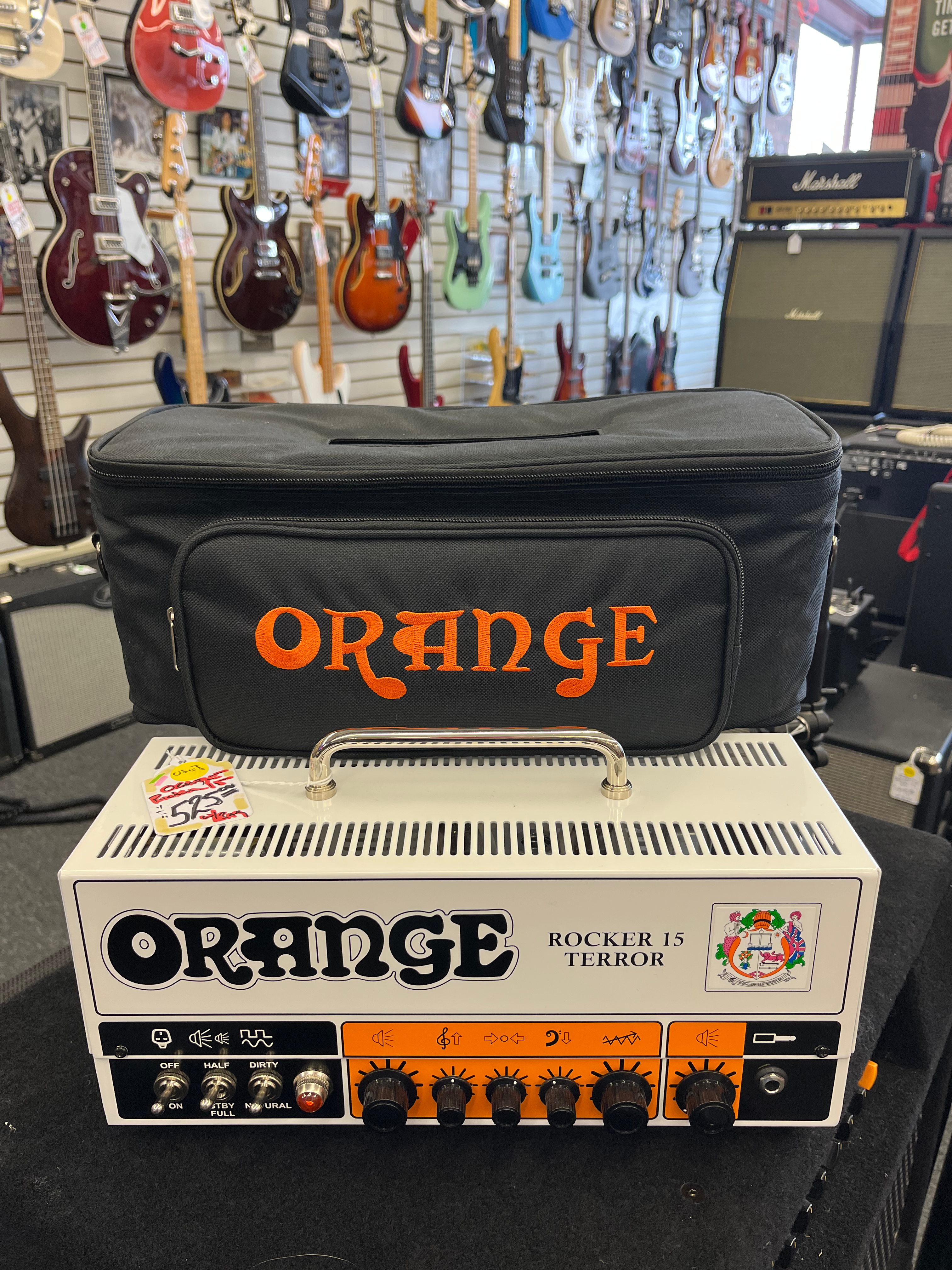 Orange Rocker 15 TUBE Head w/ carry bag