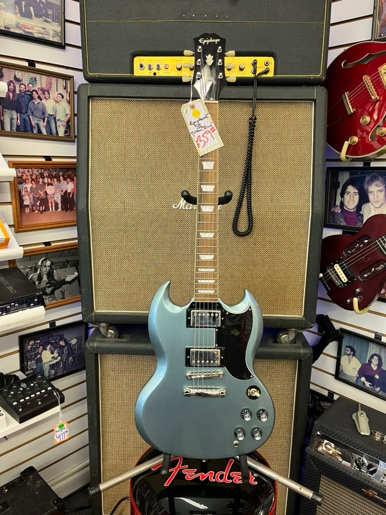 Thumbnail: Epiphone SG Standard Pelham Blue Electric Guitar SOLD