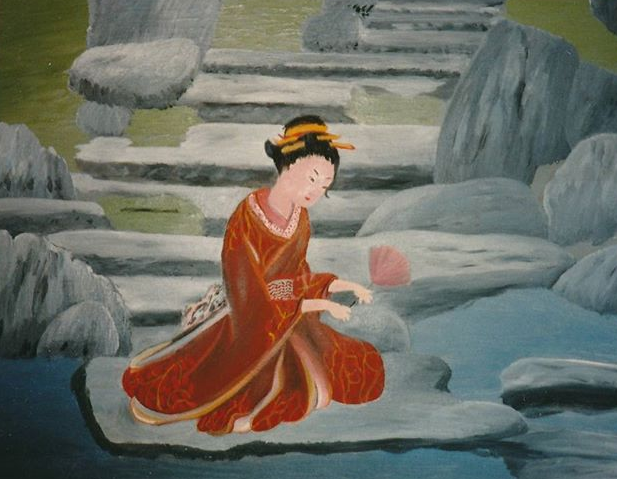 Japonaise en méditation