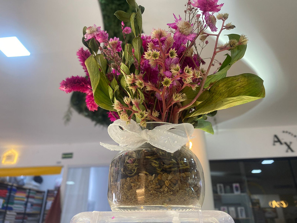 Arranjo flores preservadas