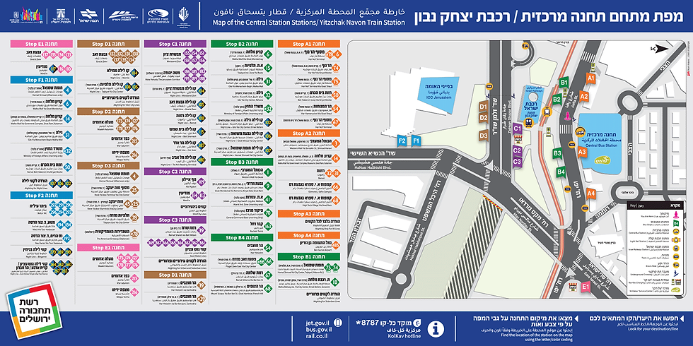 מתחם תחבורה משולב כניסה לירושלים (מפה מופשטת - מעוצבת)