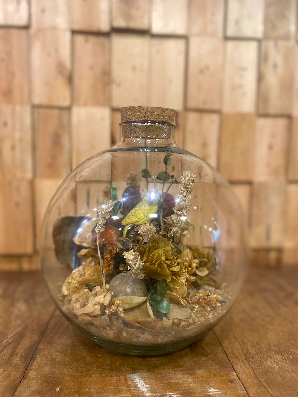 Arranjo flores preservadas