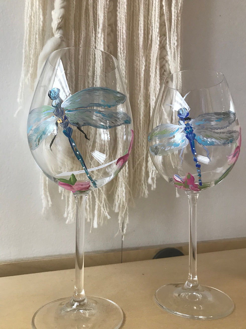 Dragonfly Wine Glasses 