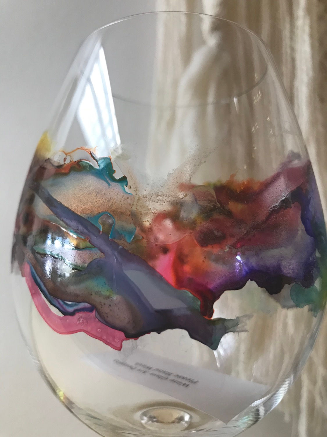 Wine Glass Art Design by Barbara Castillo