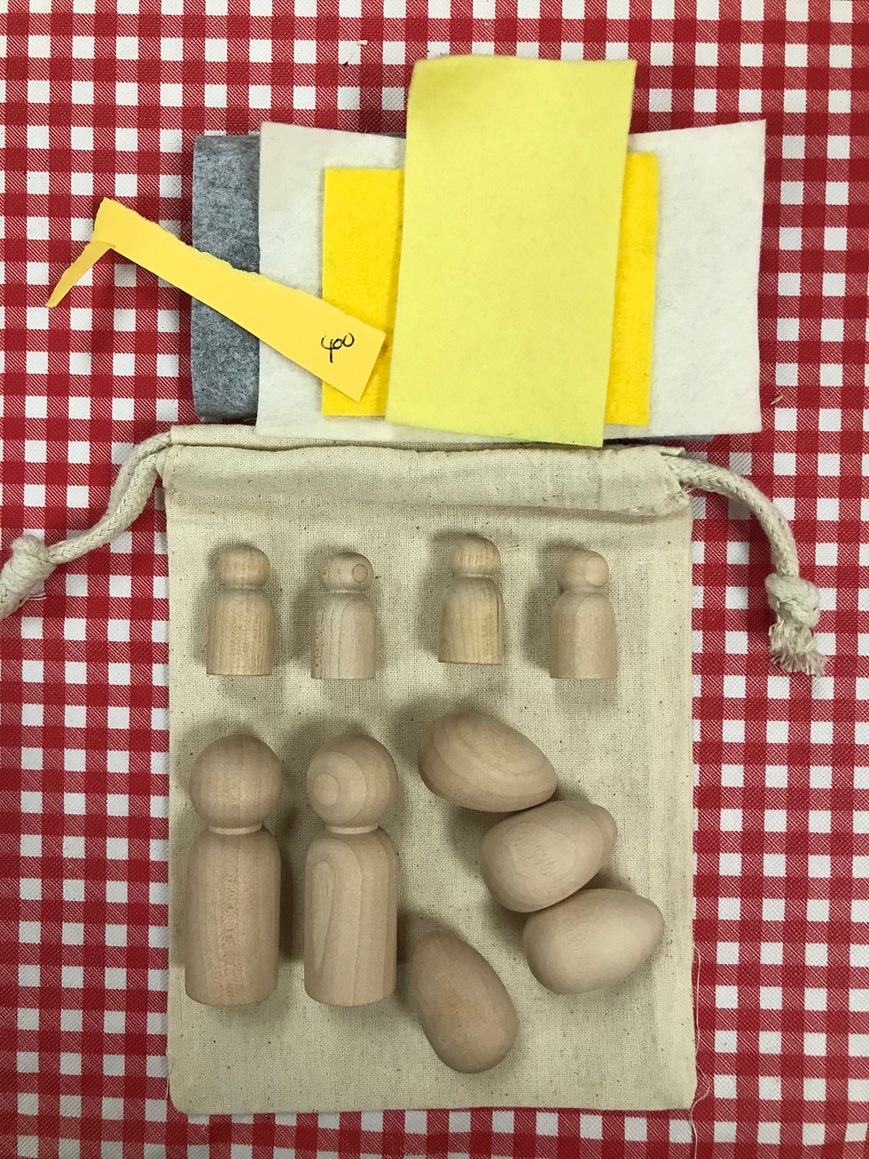 Easter Bunny & Chicks Wooden Set