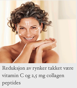 Reduksjon av rynker, Vitamin C og 2.5 gr Collagen peptides. alt i en shot med 5in1