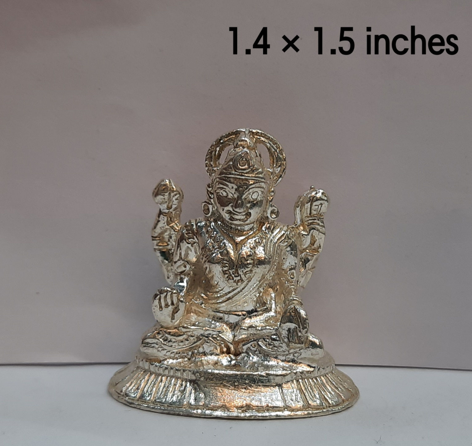Lakshmi Ji Pratima Pure Silver [Dome Shaped Base]