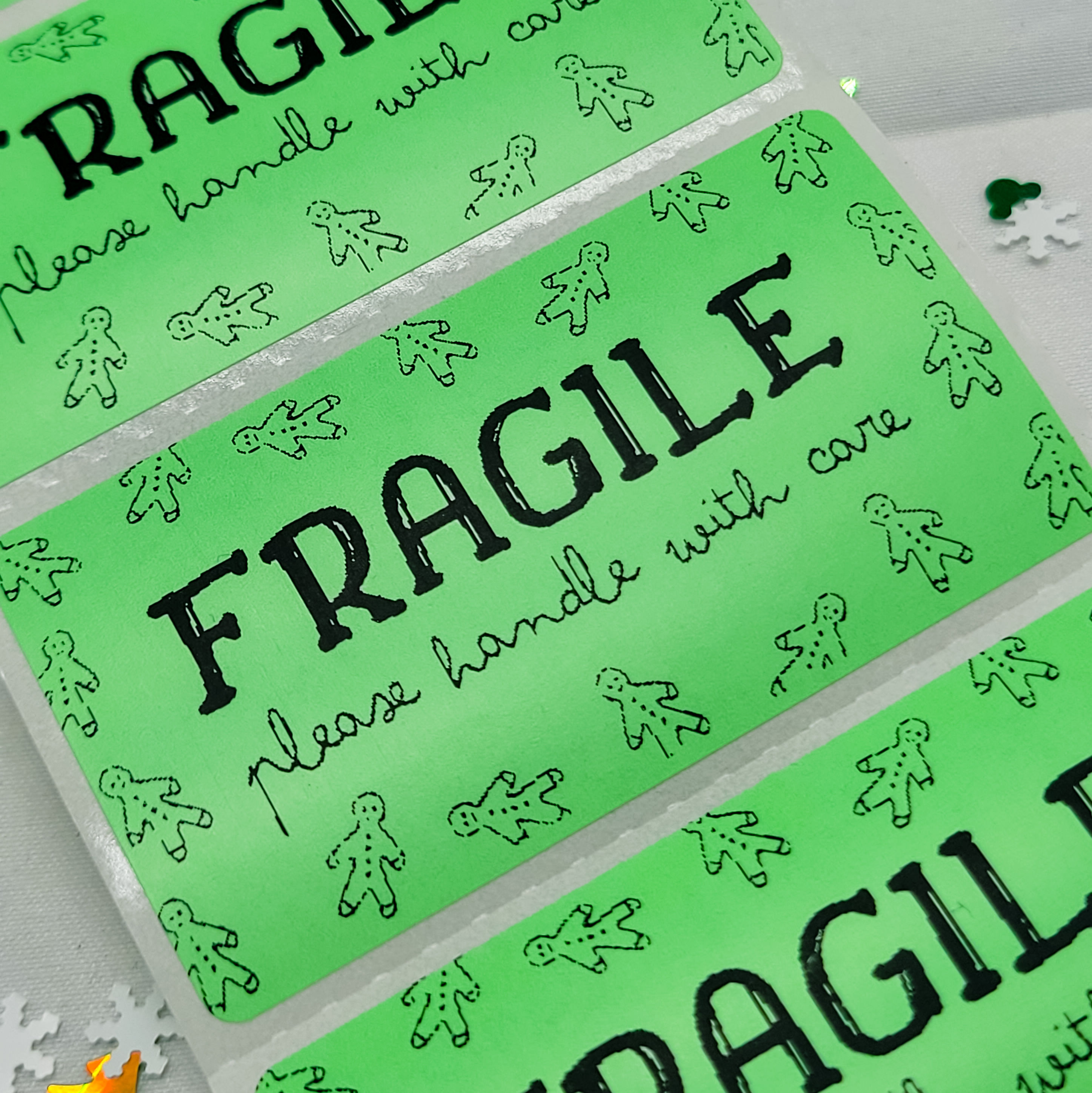 Fragile Holiday Thermal Sticker