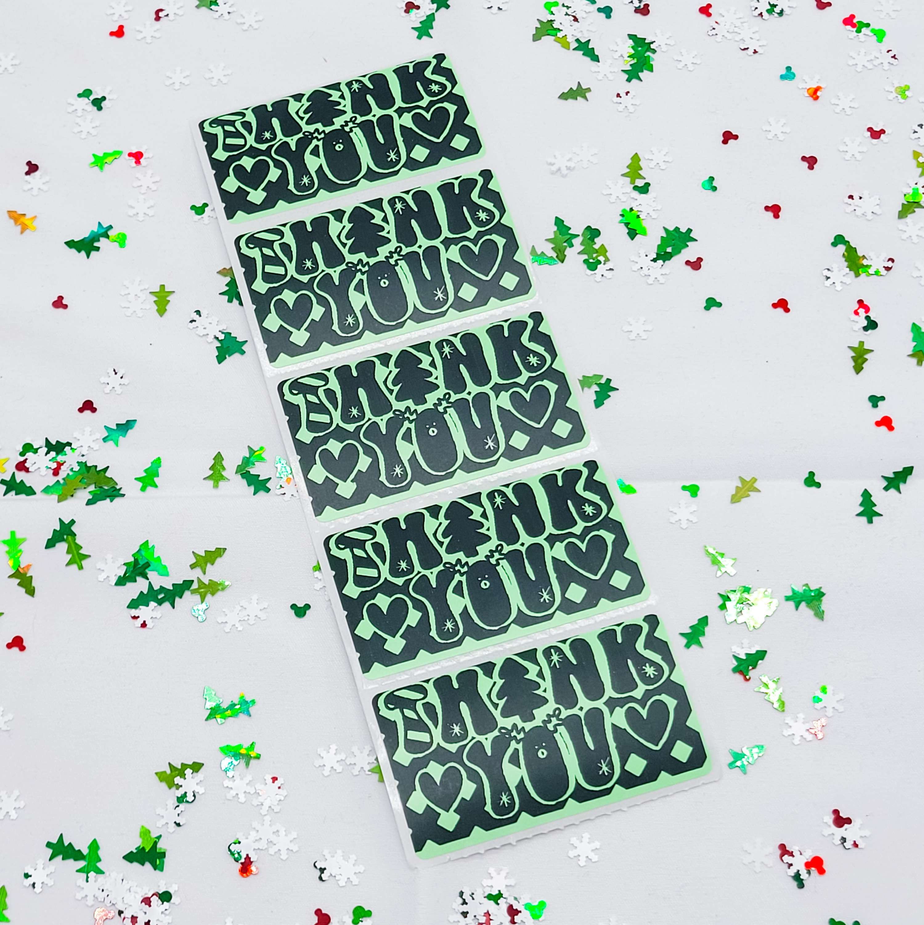 Thank You Bubble Holiday Thermal Sticker