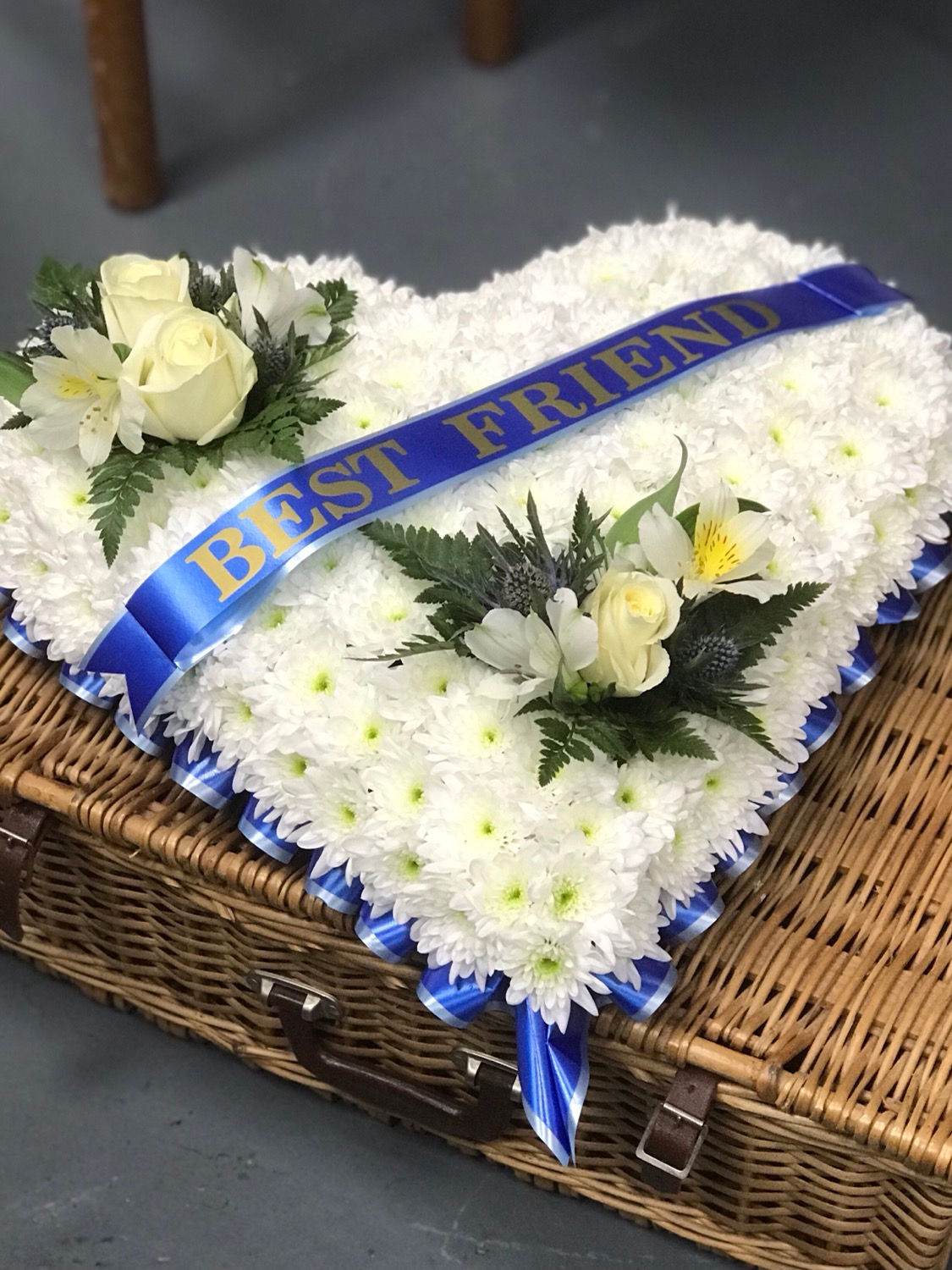 Classic Heart with Double ribbon & letters