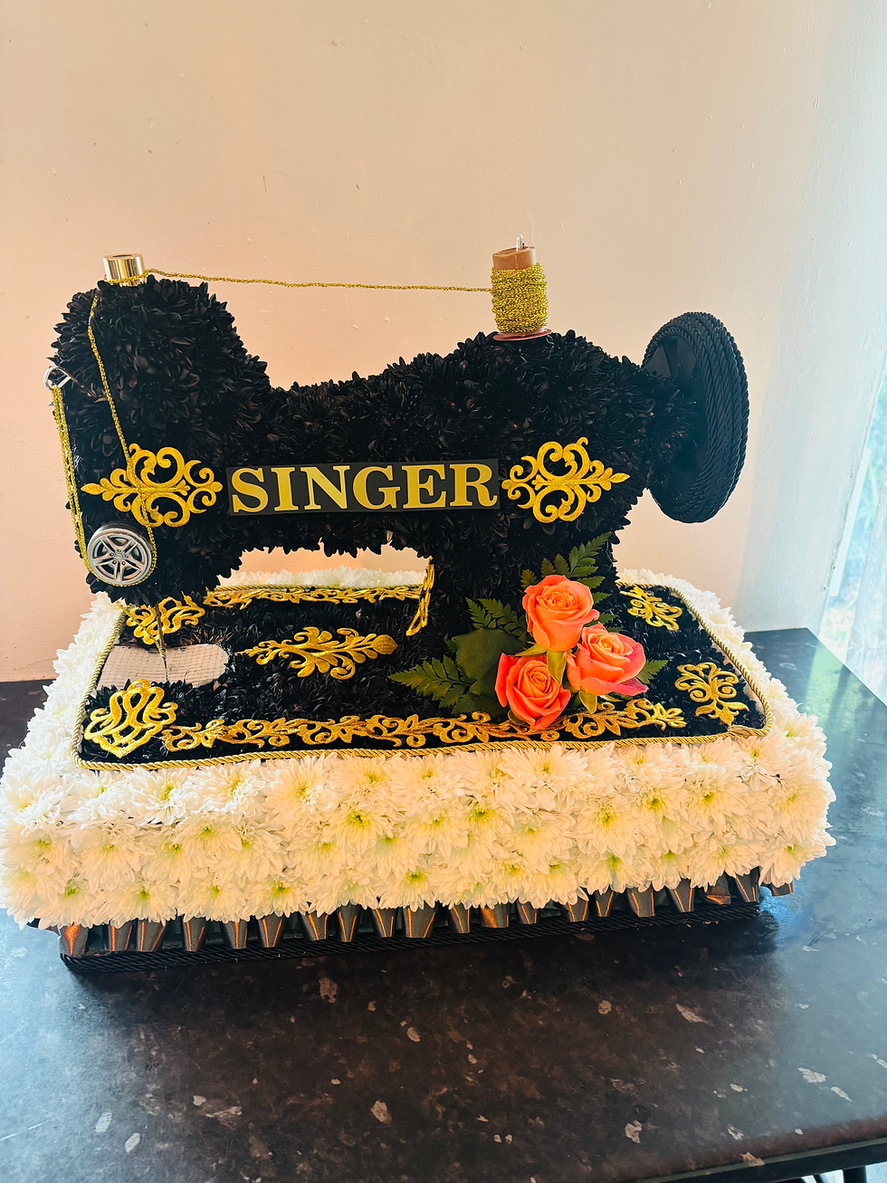 Thumbnail: Vintage floral sewing machine 