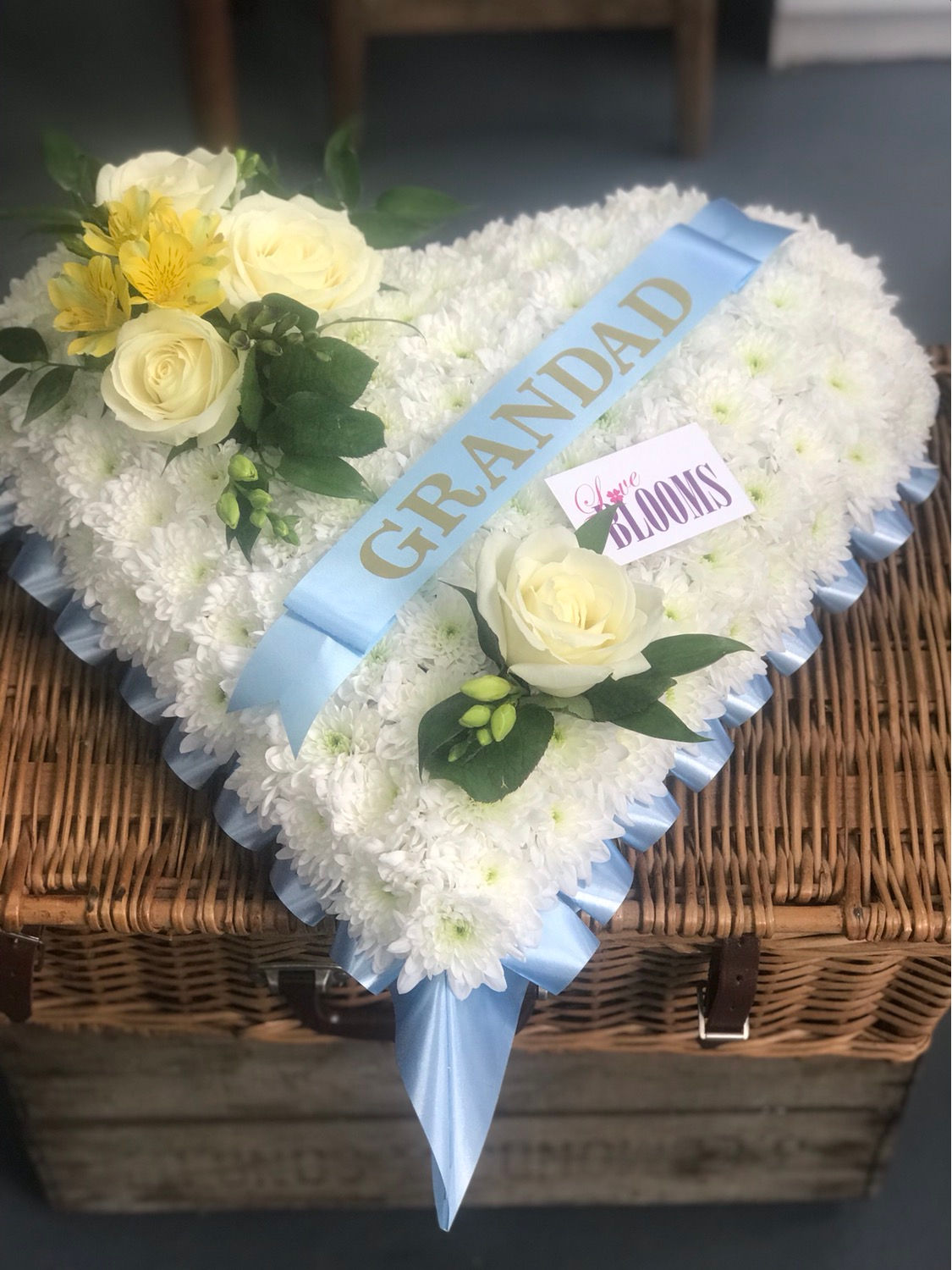 Heart with Roses and Ribbon