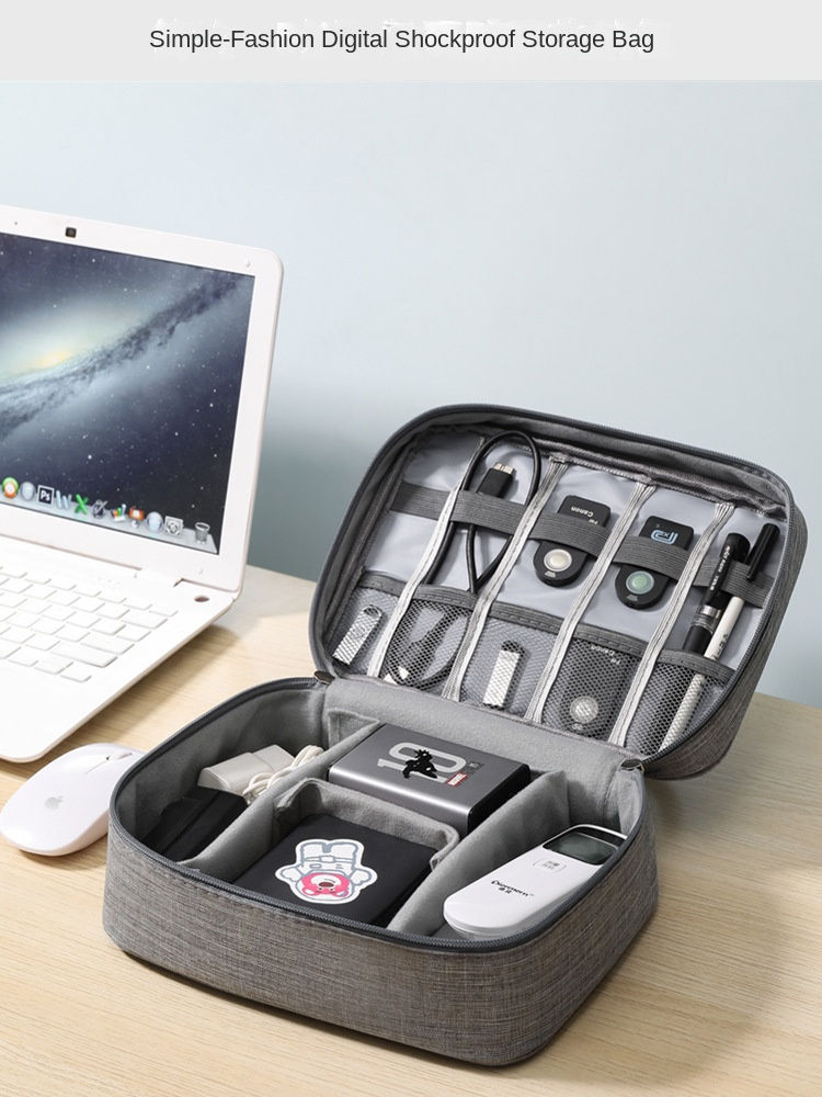 Thumbnail: Cable Storage Bag Waterproof Digital Electronic Organizer Portable USB Data Line