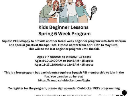Spring Jr. Beginner Program starts April 27