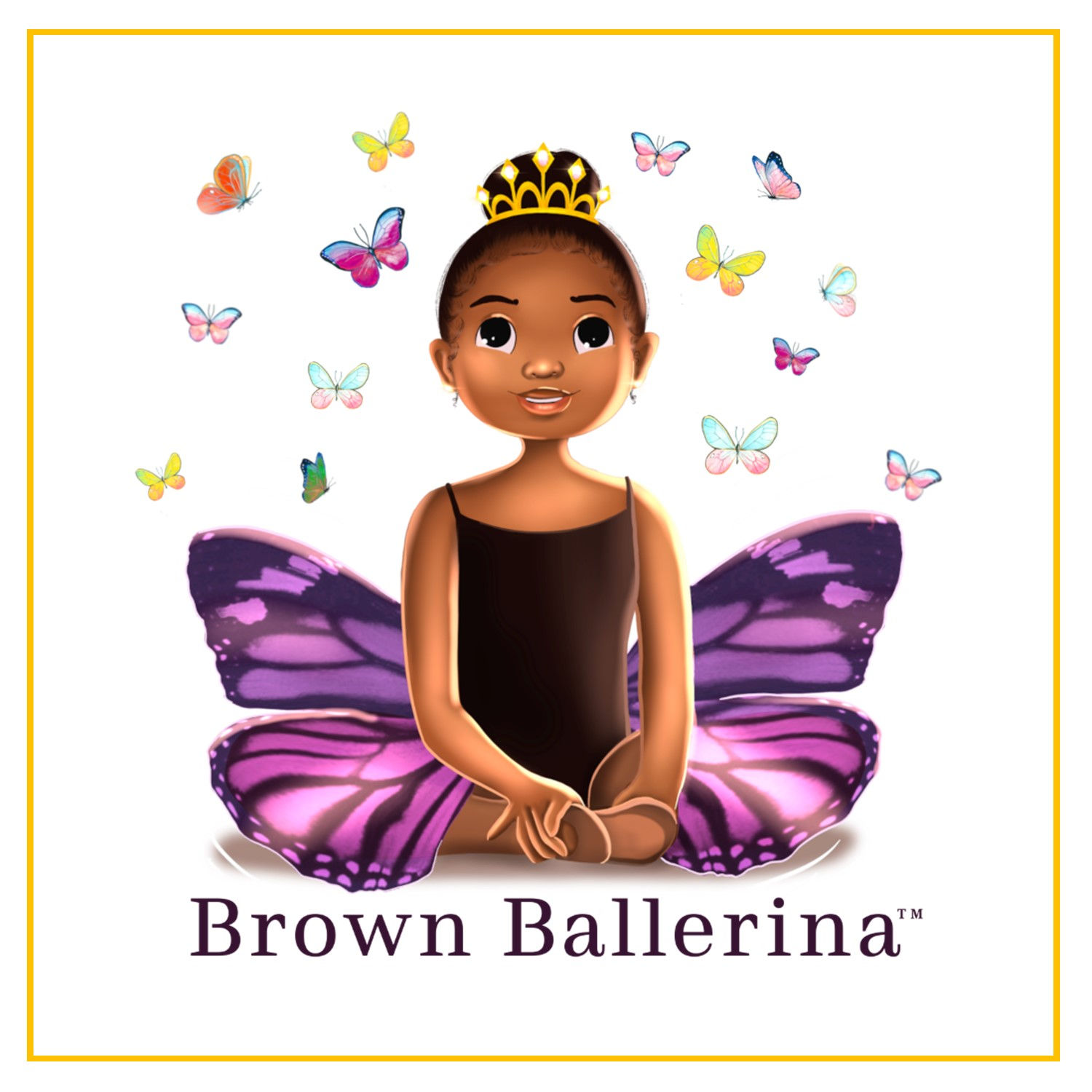Brown Ballerina Girl's Tee