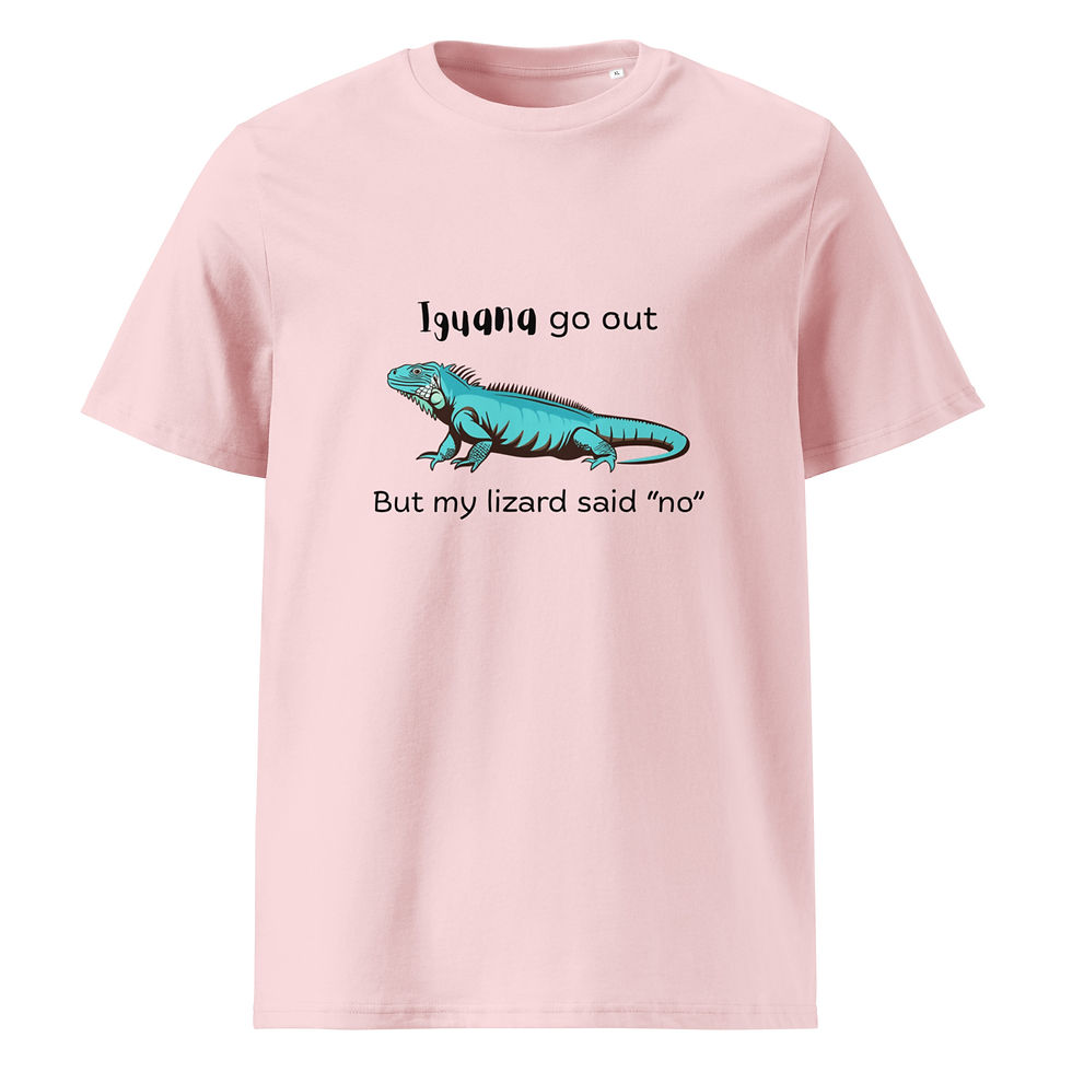 Thumbnail: Iguana Go Out Unisex organic ribbed neck t-shirt