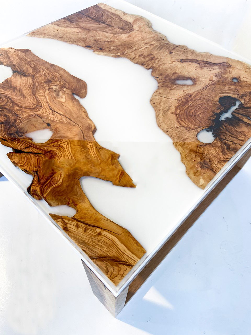 Thumbnail: Frost White Coffee Table - Olive Wood