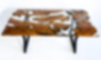 Thumbnail: Clear Epoxy Dining Table - Olive Wood