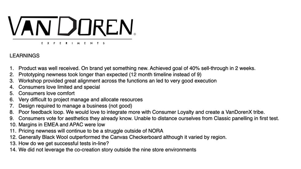 2019 Van Doren Experiment