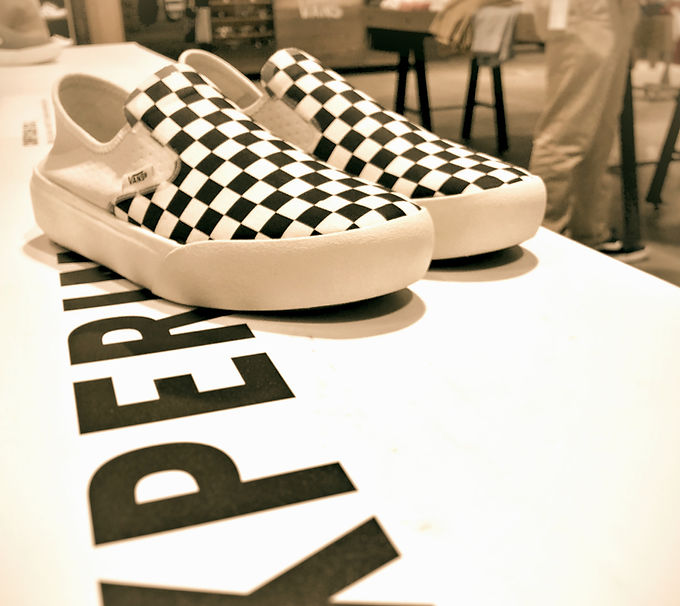 Vans Comfy Cush One shoes displayed at Vans Retail