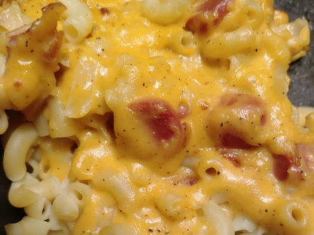 Bacon Hot Dog Mac and Cheese