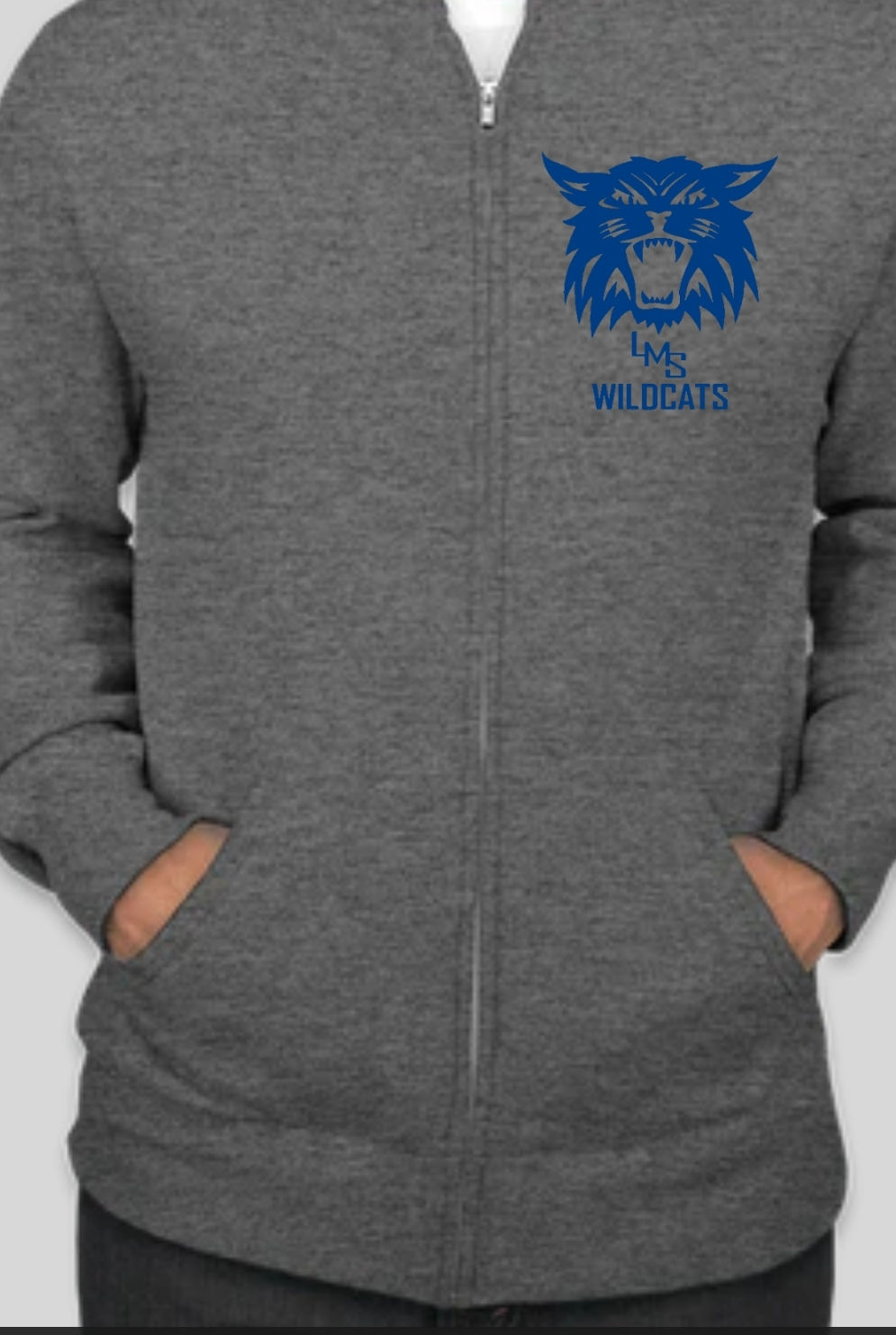 Zip up hooded sweatshirt