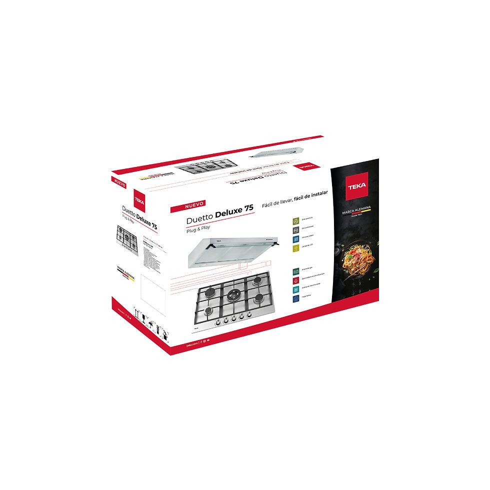 Miniatura: Combo Teka Pack Duetto Deluxe 75 Campana y Parrilla Acero Inoxidable